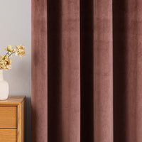 1 x Brand New EMEMA Pack of 2 100 opaque blackout curtains, velvet curtains with eyelets, thermal curtain, eyelet curtain, blackout curtains for bedroom, living room, 140 x 225 cm, rubber powder - RRP €47.34