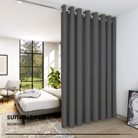 1 x RAW Customer Returns Deconovo eyelet curtain, thermal curtain, bedroom blackout curtain, 242 x 254 cm height x width , light grey, 1 piece - RRP €55.99