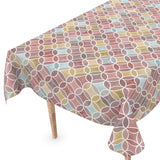 1 x RAW Customer Returns Tablecloth washable oilcloth oilcloth tablecloth 160 x 140cm cut edge kaleidoscope multicolored easy-care - RRP €15.31