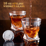 1 x RAW Customer Returns veecom Whiskey Glasses, 300ml Whiskey Glasses Set of 4, Lead-Free Whiskey Glasses Crystal, Old Fashioned Rum Glasses Tumbler Glass for Gin, Cognac, Vodka, Whiskey Glass Gift Set for Men, Dad - RRP €17.14