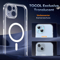 1 x RAW Customer Returns TOCOL 3 in 1 for iPhone 15 Case for Magsafe, Full Camera Protection Military Grade Protection Shockproof Scratch-Resistant Magnetic Phone Case for iPhone 15 Case, Transparent - RRP €23.88