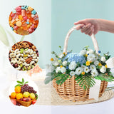 2 x RAW Customer Returns Sctmda Braided Flower Basket Scatter Basket Rattan Basket Wicker Rattan Basket Wedding Scatter Basket Flower Girl Basket Fruit Basket Wicker Basket Braided Basket Flower Basket for Wedding Garden Decoration 1 Piece - RRP €39.16