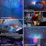 1 x RAW Customer Returns URAQT room projector, 3 in 1 LED starry sky projector planet projector with app control 28 light effects galaxy projector 3D ocean wave sky light with RGB dimming Bluetooth speaker - RRP €21.8