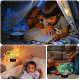 1 x RAW Customer Returns YuanDian Heavy Machinery 3D Lamp Kits, Excavators, Tower Cranes, Transit Mixers, Mining Dump Trucks 3D Night Light for Children 4 Patterns with Remote Control 16 Colors Light - RRP €23.17