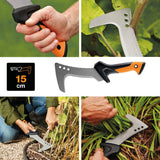 1 x RAW Customer Returns Fiskars Hippe, Can also be used as a sappie, Incl. nylon holster, Blade length 15 cm, Hardened steel plastic, Black Orange, 1051232 - RRP €23.24