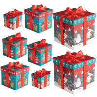 1 x RAW Customer Returns 8 Christmas themed gift boxes - Packs of 4 eye-catching designs - 2 of each size - Perfect as Christmas gift box decoration - RRP €20.16