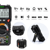 1 x RAW Customer Returns KAIWEETS HT118A Multimeter, Autoranging Multimeter with Real Value 6000 Counts to Measure AC DC Current and Voltage, NCV, Capacitance, Continuity, Resistance, Battery, Diode, Live - RRP €45.82