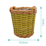 16 x Brand New MIJOMA Set of 2 Rattan Planter Plant Basket with Plastic Insert and Handles, Flower Pots Flower Basket Plant Pot Flower Pot Plant Pot 16.5 x 14 cm and 13 x 10.5 cm Natural Blue  - RRP €364.48