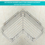 3 x RAW Customer Returns Yazoni Shower Shelf No Drilling Pack of 2 - Shower Shelf Corner with Hooks, Shower Shelf Stainless Steel for Bathroom and Kitchen Silver  - RRP €59.55