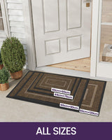 1 x RAW Customer Returns DEXI outdoor doormat, non-slip outdoor doormat, washable dirt trapper mat for front door, robust doormat, entrance carpet, weatherproof doormat for entrance, outside and inside 44 x 75 cm, brown  - RRP €30.24