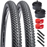 1 x RAW Customer Returns YunSCM 2-pack 26 inch bicycle tire 26x1.95 coat 50-559 Plus 2-pack 26 inch tube 26x1.75 2.125 AV32mm valve compatible 54-559 mountain bike 26x1.90 26x1.95 26x2.0 tire and tube - RRP €48.4