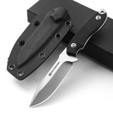 1 x RAW Customer Returns DRAGON ADER belt knife D2 steel small knife outdoor hunting knife EDC full tang camping, two-handed knife 9cm - RRP €27.22