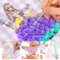 4 x Brand New 71Nmly 3D hand painting for children, Poke Art DIY Toys, paint box children s craft set girls, 46 pcs puncture painting change of clothes educational toy for girls - RRP €81.6