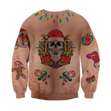 1 x RAW Customer Returns Rave on Friday Men s Christmas Sweater Chest Hair Graphic Sweater Ugly Christmas Sweater Long Sleeve Round Neck Funny Christmas Sweater Sweatshirts XL - RRP €32.99