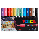 1 x RAW Customer Returns Uni-Posca PC-1M Extra Fine Tip Marker Pen Set of 12 Imported from Japan - RRP €37.99