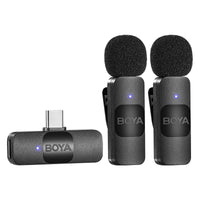 1 x RAW Customer Returns Boya BY-V20 USB-C Lavalier Microphone Wireless, Mini Clip-on Microphone with Noise Cancelling, Compatible with Android Type-C iPhone15, Laptop for YouTube, Podcast, Facebook, Vlogging Recording - RRP €55.72