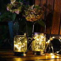 1 x RAW Customer Returns Pack of 2 solar lanterns for Christmas outdoors, solar lamp glass for outdoors with IP67 waterproof, garden watering can lights garden lights decoration solar light glass hanging for balcony garden Christmas decoration - RRP €25.2