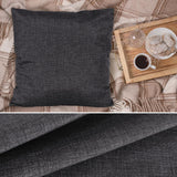 2 x RAW Customer Returns ANRO cushion cover pillow cover sofa cushion decorative cushion cover linen look anthracite black 50x50cm without filling - RRP €20.8