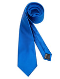 1 x RAW Customer Returns JEMYGINS Men s Single-Color Tie with a Wide Range of Colors - 7 cm, blue - RRP €24.0