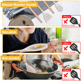 1 x RAW Customer Returns 12 Piece Kitchen Utensil Set, Silicone Kitchen Utensil Set, Non-Stick Heat-Resistant Wooden Handle Cooking Cutlery with Utensil Holder, Silicone Spatula Cookware Set, Dishwasher Safe Khaki  - RRP €21.99