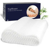 1 x RAW Customer Returns DOSCI memory foam pillow with bamboo cover ergonomic back and side sleeper pillow orthopedic pillow suitable for allergy sufferers breathable sleeping pillow 30 x 50 cm - RRP €39.02