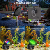 1 x RAW Customer Returns CORESLUX Solar Pond Lighting, Outdoor Submersible Spotlights Adjustable Underwater Lights RGB Color Changing IP65 Waterproof, Auto On Off Garden Spotlight Landscape Outdoor Lighting 3 Pieces  - RRP €33.99