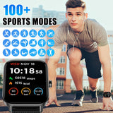 1 x RAW Customer Returns HUYVMAY Smartwatch Fitness Tracker for Men Women, Alexa Built-in IP68 Waterproof Watch with DIY and 120 Watch Faces 100 Sports Modes Heart Rate Monitor Sleep Monitor, Fitness Watch for iOS Android - RRP €51.08