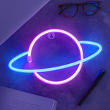 1 x RAW Customer Returns NELUX 3-pack lightning, planet and cloud - LED neon sign wall decoration gaming, neon sign children s room gamer, neon sign light room, neon light wall lamp LED wall decoration, bar. USB or batteries - RRP €29.99