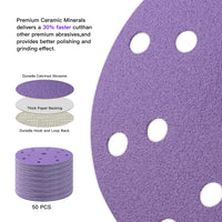 1 x RAW Customer Returns Sandpaper 150mm Velcro 100 PIECES 600 Mixed Grit Assorted Sanding Discs Hook Loop Sandpaper Velcro for Orbital Sander - RRP €30.24