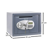 1 x RAW Customer Returns Genie Hand Electronic Wall and Cabinet Deposit Safe Medium Safe with Combination Code and B-Class Key Lock and Anti-Bounce System Money Safes - RRP €130.0