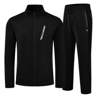 1 x RAW Customer Returns AjezMax Men s Tracksuits Long Sleeves Winter Jacket with Zipper Sports Jogging Pants Lightweight Sports Set - RRP €52.99