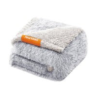 1 x RAW Customer Returns Feandrea Water Repellent Dog Blanket, Long Plush Blanket for Miniature Dogs, Cats, 73 x 63 cm, S, Plush Sherpa, Reversible, Sofa Protection, Gray Ombr PPB003G01 - RRP €10.99