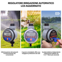 1 x RAW Customer Returns Aqualin irrigation clock with ball valve automatic irrigation computer water computer update timer irrigation system for garden yard with display ... - RRP €30.24