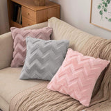 1 x Brand New MIULEE Set of 2 Wool Cushion Covers Sofa Cushion Decorative Cushion Wave Polyster Cushion Covers Couch Cushion Soft Cushion Cover Decorative Pillow Cover Hidden Zipper Living Room Bedroom 40 x 40 cm Light Pink - RRP €16.63