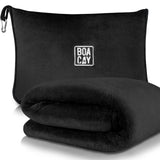 1 x RAW Customer Returns BOACAY Travel Blanket and Pillow Cover Super Soft Material with Backpack Clip and Luggage Cover Airplane Flight Blanket - RRP €23.94