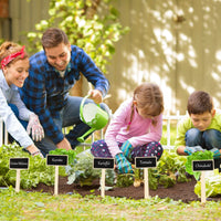 1 x RAW Customer Returns UNINGYI 30 Labels Black Wooden Plant Labels, T-Type Garden Black Board Markers, Wooden Garden Stakes for Vegetable Seeds Trees Herbs Flowers Garden Rectangular - RRP €18.0