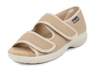 1 x RAW Customer Returns Aerosoft Rehab Sandal Stretch 06 Ladies Velcro Width GH Non-Slip beige, numeric 38  - RRP €59.95