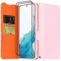 4 x Brand New Holidi Galaxy A54 5G Case Cell Phone Case 2 PCS 9H Screen Protector Card Slot Magnet Stand All-round Protection Scratch-Resistant Robust , TPU Shockproof Protective Case Folding Case for Samsung Galaxy A54 5G. Pink - RRP €86.4