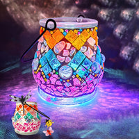 1 x RAW Customer Returns FORMIZON Mosaic Lamp Craft, Mosaic Craft Set Children, Glass Mosaic Candle Holder Kit for Home Decoration, DIY Creative Craft, Handmade Artwork Gift for Girls Children - RRP €24.19