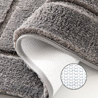 4 x Brand New MIULEE bathroom rug 40 x 60 cm, bath mat non-slip washable, soft bath rug, microfiber absorbent bath mat, bath mats for bathtub, shower room and bathroom - gray - RRP €62.8