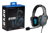 1 x RAW Customer Returns GX20 Gaming headsets compatible with PS5, PS4, Xbox, Switch, PC and Mac Gaming headset ergonomic headphones with stereo sound and microphone 1.5 meter cable with 3.5mm minijack input - RRP €18.79