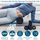 1 x RAW Customer Returns Fascia roll, fascia roll set consisting of 3D texture massage fascia roll spine mini fascia roll fascia ball, foam roller for yoga, connective tissue metabolism, muscle massage, with poster - RRP €28.22