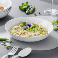 1 x RAW Customer Returns MALACASA, Regular Series, 4-Piece Pasta Plates, Soup Plates, Creamy White Porcelain Salad Plates, Serving Plates, Deep Plates for Spaghetti, Large Soup Bowl for Pasta, Soups, Salad, Fruit, 1200ml - RRP €37.99