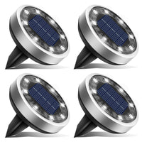 1 x RAW Customer Returns btfarm 16 Pack Solar Floor Lights Outdoor, 8 LED Garden Lighting Solar IP65 Waterproof Floor Solar Lights, Solar Lamps for Outdoor Garden Lawn Driveway Walkway Patio, Cold White - RRP €42.85