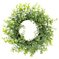 1 x Brand New MIJOMA Artificial Eucalyptus Wreath 30cm - Real Touch Premium Quality, Door Decoration, Table Decoration Green  - RRP €24.95