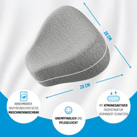 1 x RAW Customer Returns BACK BODYGUARD side sleeper pillow - knee pillow for side sleepers - leg pillow optimally aligns knees, legs, hips and spine pillow grey cover  - RRP €25.99