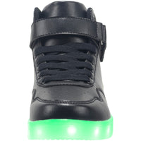 1 x RAW Customer Returns APTESOL Children s LED Shoes High-Top Light Flashing Sneakers USB Charging Shoes for Boys and Girls Black, EU40  - RRP €36.99