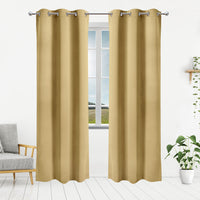 1 x RAW Customer Returns Utopia Bedding blackout curtains with eyelets thermal curtain set of 2 140 x 175 cm, black heat and cold insulating and soundproof curtain opaque for living room, bedroom office - RRP €24.53