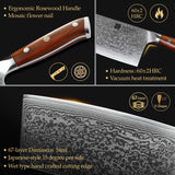 1 x RAW Customer Returns XINZUO Cleaver Damascus Steel 18cm Chinese Chef s Knife, High Quality Professional Cleaver Sharp Blade Kitchen Knife, Gift Box, with Rosewood Handle - Yu Series - RRP €125.99