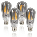 2 x RAW Customer Returns FLSNT E27 LED warm white, ST58 LED filament Edison light bulb E27 vintage, 4W replaces 25W , E27 LED vintage 1800K warm white, 100LM LED decorative light bulb, 4 pieces - RRP €35.5